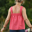 Blouse Florence – Coton/lin pamplemousse - Quintessence