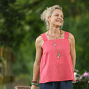 Blouse Florence – Coton/lin pamplemousse - Quintessence