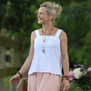 Blouse Florence – Double gaze de coton blanche - Quintessence