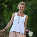 Blouse Florence – Double gaze de coton blanche - Quintessence