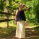 Blouse Florence – Double gaze de coton bleu nuit - Quintessence