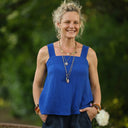 Blouse Florence – Double gaze de coton majorelle - Quintessence