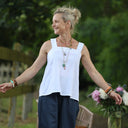 Blouse Florence – Lin blanc - Quintessence
