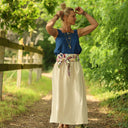 Blouse Florence – Lin bleu majorelle - Quintessence