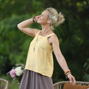 Blouse Florence – Lin chiné jaune doux - Quintessence