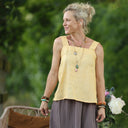 Blouse Florence – Lin chiné jaune doux - Quintessence