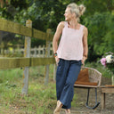 Blouse Florence – Lin chiné rose doux - Quintessence