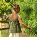 Blouse Florence – Lin vert - Quintessence