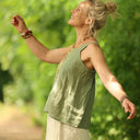 Blouse Florence – Lin vert - Quintessence