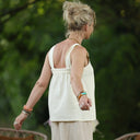 Blouse Florence – Piqué de coton ivoire - Quintessence