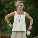 Blouse Florence – Piqué de coton ivoire - Quintessence