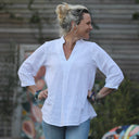 Blouse Isabeau - lin blanc - Quintessence