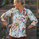 Blouse Isabeau - satin de coton Aquarelle - Quintessence