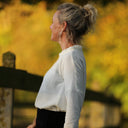 Blouse Janelle – Double gaze de coton ivoire - Quintessence