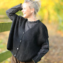 Blouse Janelle – Flanelle tartan noir, ivoire et camel - Quintessence