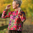 Blouse Janelle – Satin de coton fleuri Toscane - Quintessence