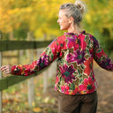 Blouse Janelle – Satin de coton fleuri Toscane - Quintessence