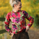 Blouse Janelle – Satin de coton fleuri Toscane - Quintessence