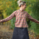 Blouse Janelle – tartan automnal en coton - Quintessence