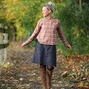 Blouse Janelle – tartan automnal en coton - Quintessence