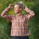 Blouse Janelle – tartan automnal en coton - Quintessence