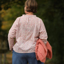 Blouse Janelle - voile de coton fleuri rose tendre - Quintessence