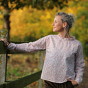 Blouse Janelle - voile de coton fleuri rose tendre - Quintessence