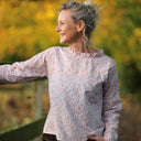 Blouse Janelle - voile de coton fleuri rose tendre - Quintessence