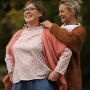 Blouse Janelle - voile de coton fleuri rose tendre - Quintessence