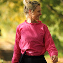 Blouse Janelle – Voile de coton fuchsia plumetis rose - Quintessence