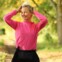 Blouse Janelle – Voile de coton fuchsia plumetis rose - Quintessence