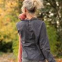 Blouse Janelle – Voile de coton gris plumetis rose - Quintessence