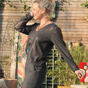 Blouse Lalou gris/bronze - Quintessence