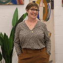 Blouse Lalou jersey de coton noir - Quintessence