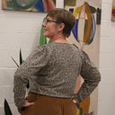 Blouse Lalou jersey de coton noir - Quintessence