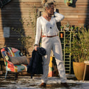 Blouse Lalou jersey de viscose blanc pailleté - Quintessence