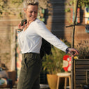 Blouse Lalou jersey de viscose blanc pailleté - Quintessence