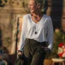 Blouse Lalou jersey de viscose blanc pailleté - Quintessence