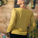 Blouse Lalou jersey de viscose jaune pailleté - Quintessence