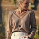 Blouse Lalou sable/bronze - Quintessence