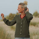 Blouse Léocadie - double gaze de coton kaki - Quintessence