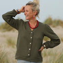 Blouse Léocadie - double gaze de coton kaki - Quintessence