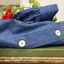 Blouse Léocadie - jean de coton bleu - Quintessence