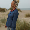 Blouse Léocadie - jean de coton bleu - Quintessence