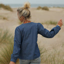 Blouse Léocadie - jean de coton bleu - Quintessence