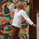 Blouse Léocadie - triple gaze de coton blanche - Quintessence