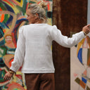 Blouse Léocadie - triple gaze de coton blanche - Quintessence