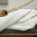 Blouse Léocadie - triple gaze de coton blanche - Quintessence