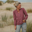 Blouse Léocadie - voile de coton figue plumetis rose - Quintessence