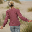 Blouse Léocadie - voile de coton figue plumetis rose - Quintessence